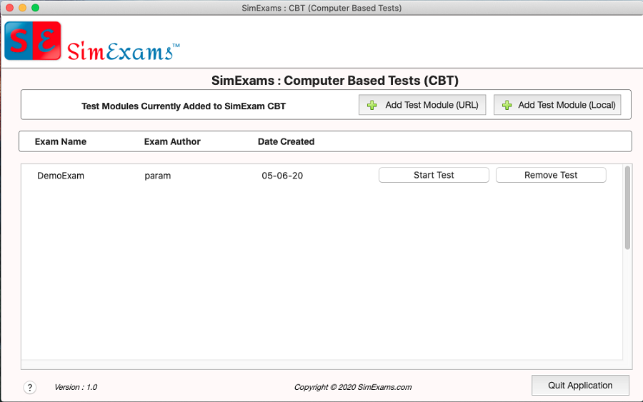Computer Based Test (CBT) - Exam Engine Module MAC Application
