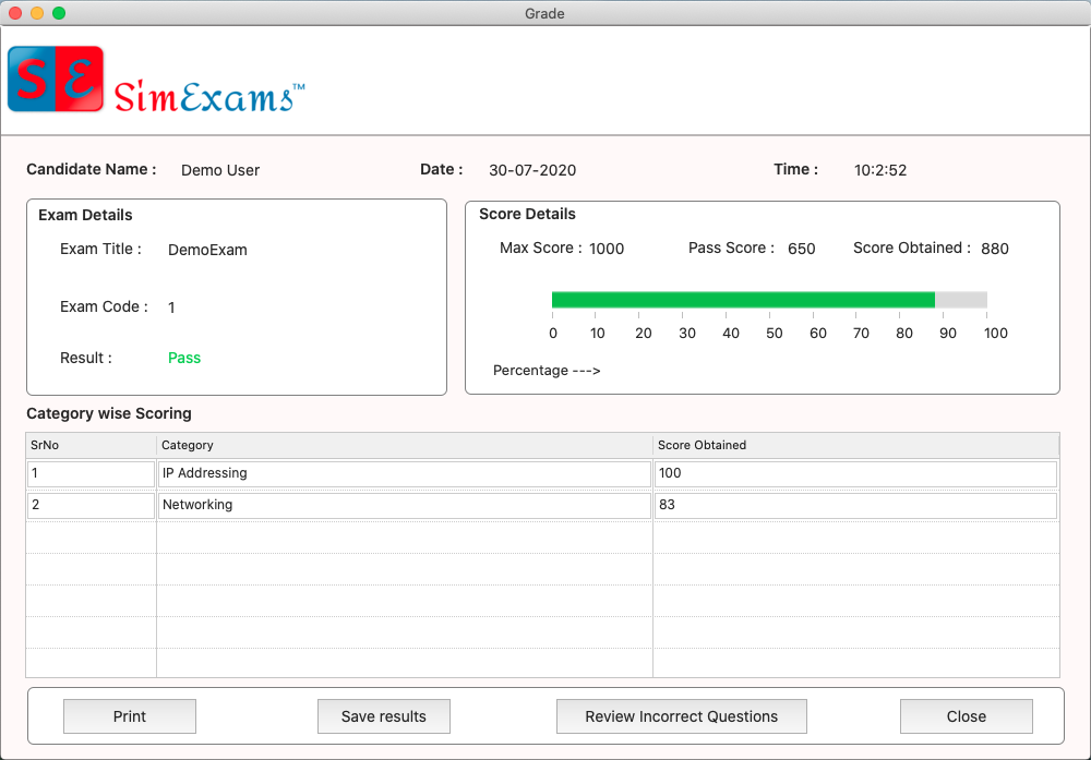 Computer Based Test (CBT) - Exam Engine Module MAC Application