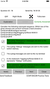 iOS Apps for for CCNP ENCOR 350-401 Practice Exam Img 8