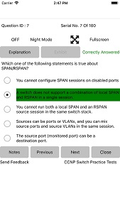 iOS Apps for for CCNP Switch 300-115 Practice Exam Img 8