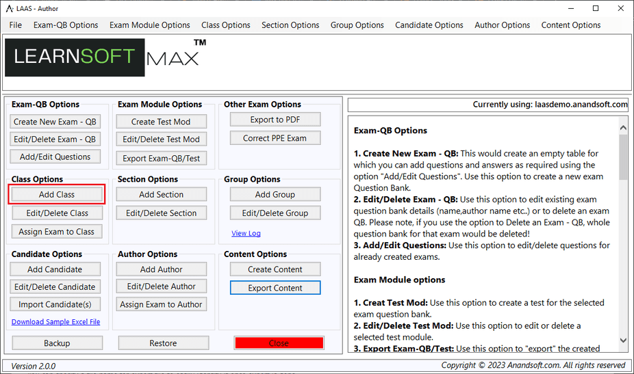Exam engine help images