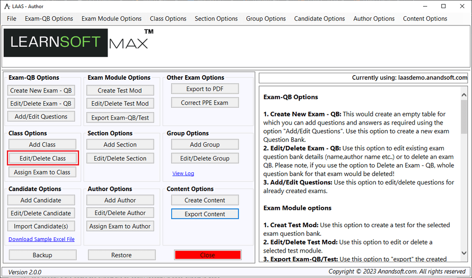 Exam engine help images