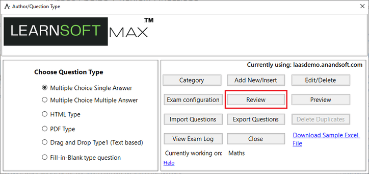 Exam engine help images