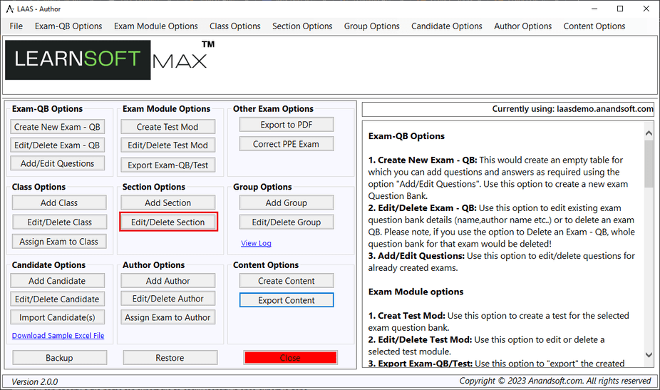 Exam engine help images