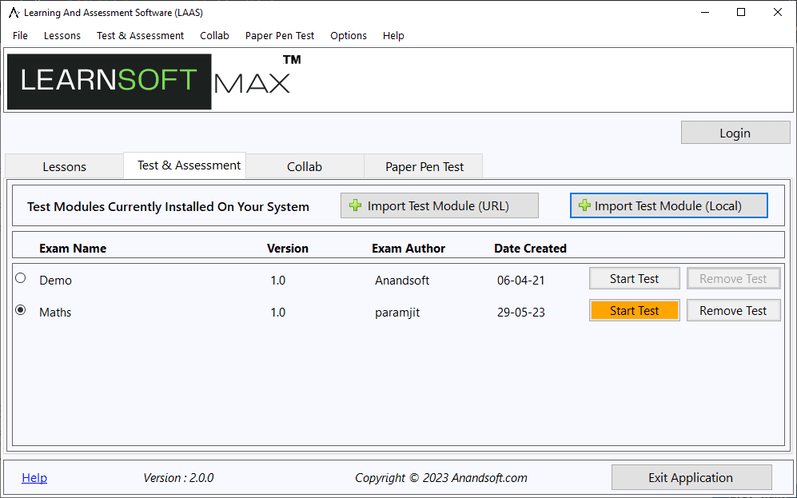 Add test module screen 4