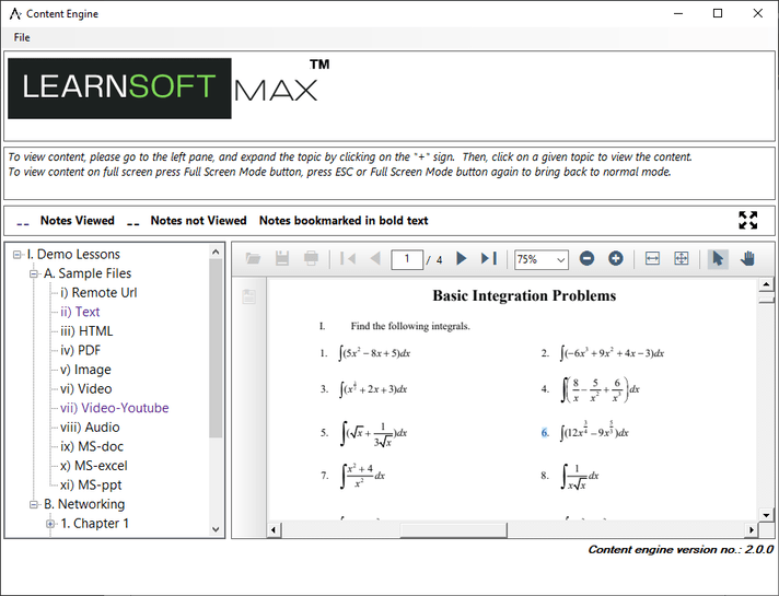 Exam engine help images