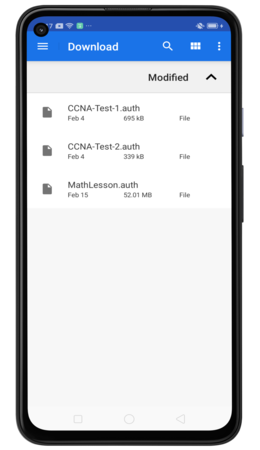 Add test module screen 2